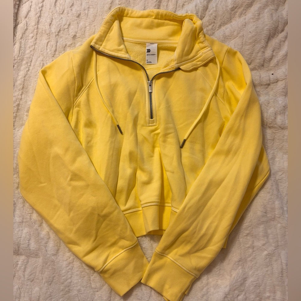 All in Motion Yellow Zip-Up Hoodie Size Women’s Medium